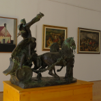 Zala György egyik alkotása a muravidéki képzőművészek kiállításán ()